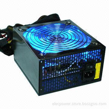 Switching Mode ATX Power Supply, 300W, with 12cm LED Fan for Desktop Computer